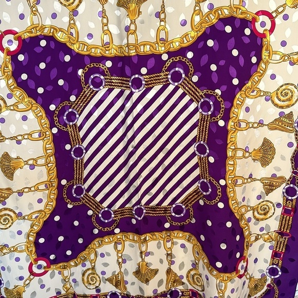 Pap’ell 100% Silk Scarf Square Lovely Colors Classic Design - Picture 3 of 6